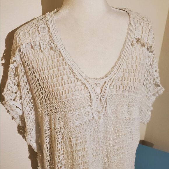 Chicos white crochet swimsuit cover - Picture 7 of 9